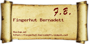 Fingerhut Bernadett névjegykártya